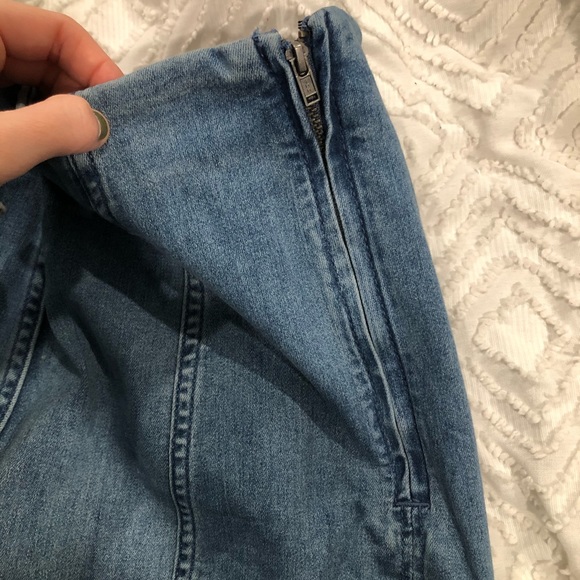 Free people denim high waist skirt - Picture 3 of 6